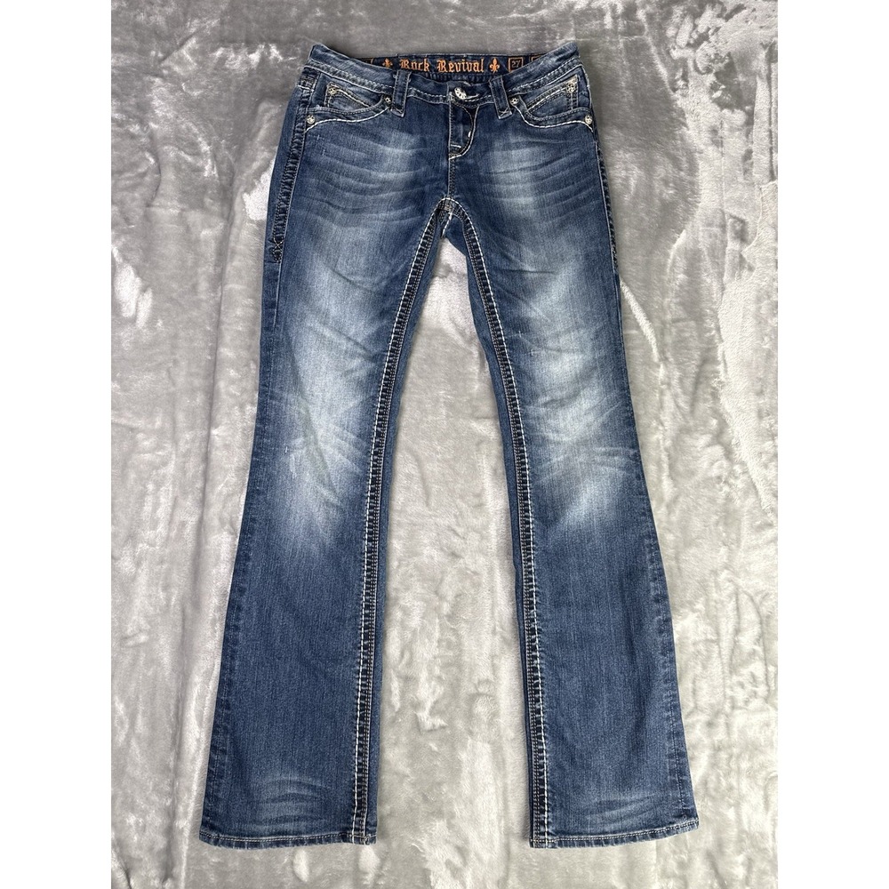 Rock Revival Jeans Women's Size 27 Design Exclusively For Buckle Y2K Embroidered